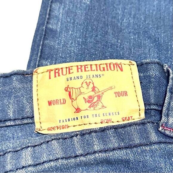 True Religion Geno Relaxed Straight Medium Wash Denim Jeans Girls 12 - Picture 6 of 9